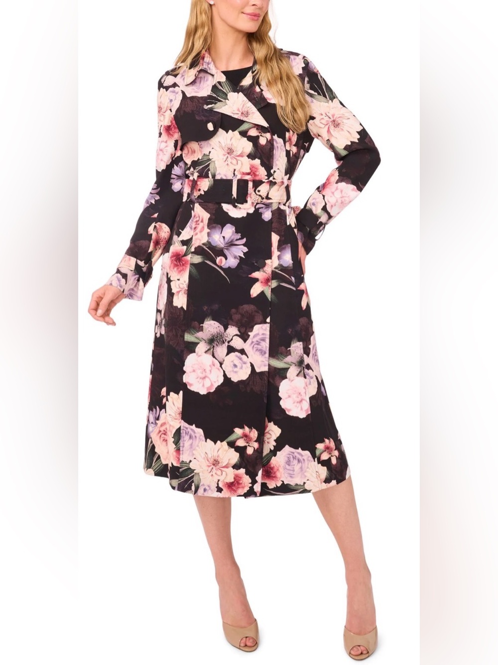 NWT Ted Baker Floral Trench Coat